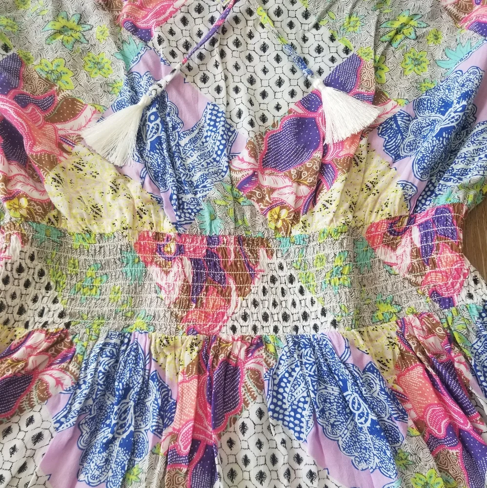 Victoria's Secret Vintage Patchwork Swim Cover-up Skirt Dress NWT Summer Beach - Picture 4 of 13